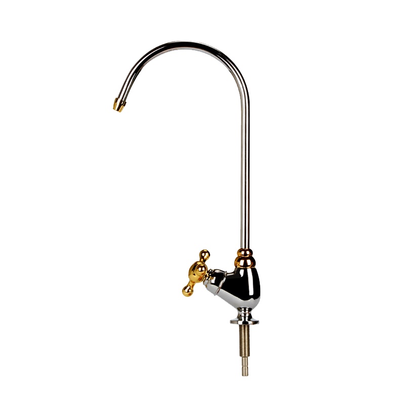 奇帝净水器配件 2分快接式酒杯水龙头 纯水机净水龙头 厨房直饮水龙头 净水器大弯水龙头 家用单冷水龙头接2分PE管