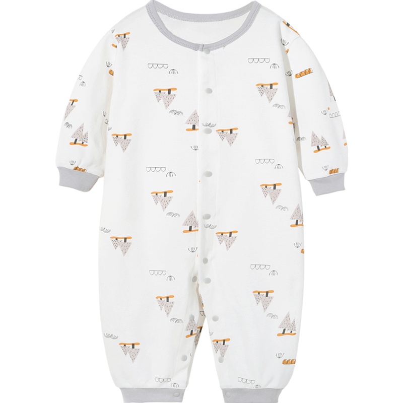 婴儿连体睡衣纯棉初生秋冬新生儿哈衣宝宝爬服男童女童长袖