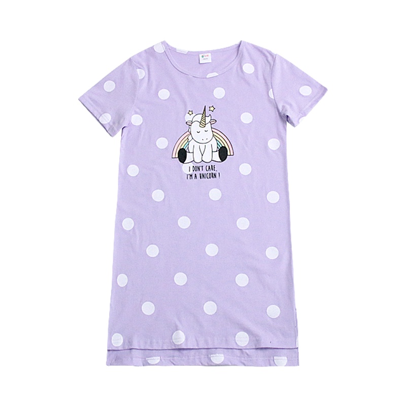 红豆(HODO)2019年夏季新款全棉卡通动漫居家女童儿童家居裙/睡裙