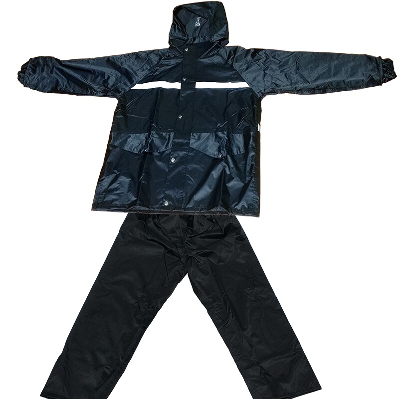 丛林狐加厚分体执勤雨衣雨裤套装安全反光条长款交通环卫作业户外骑行制式雨衣
