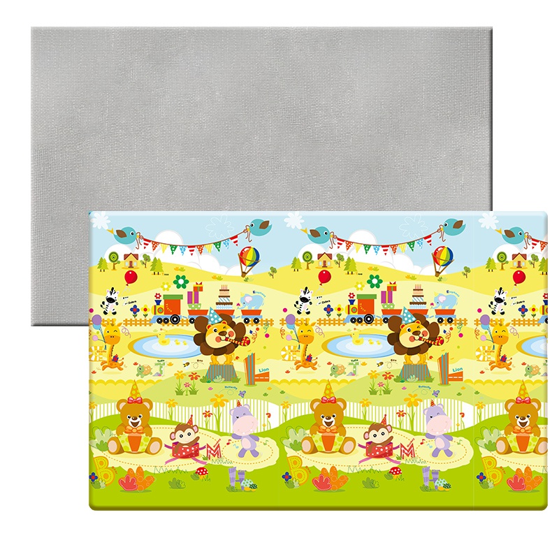 林点PVC树脂儿童单面爬行垫 婴幼儿宝宝爬爬垫环保大地垫进口品质 生日聚会单面 大号 2300*1400*10mm