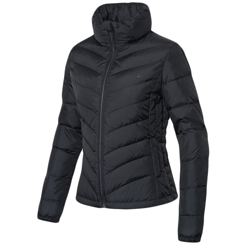 李宁训练系列女子保暖防风立领短羽绒服