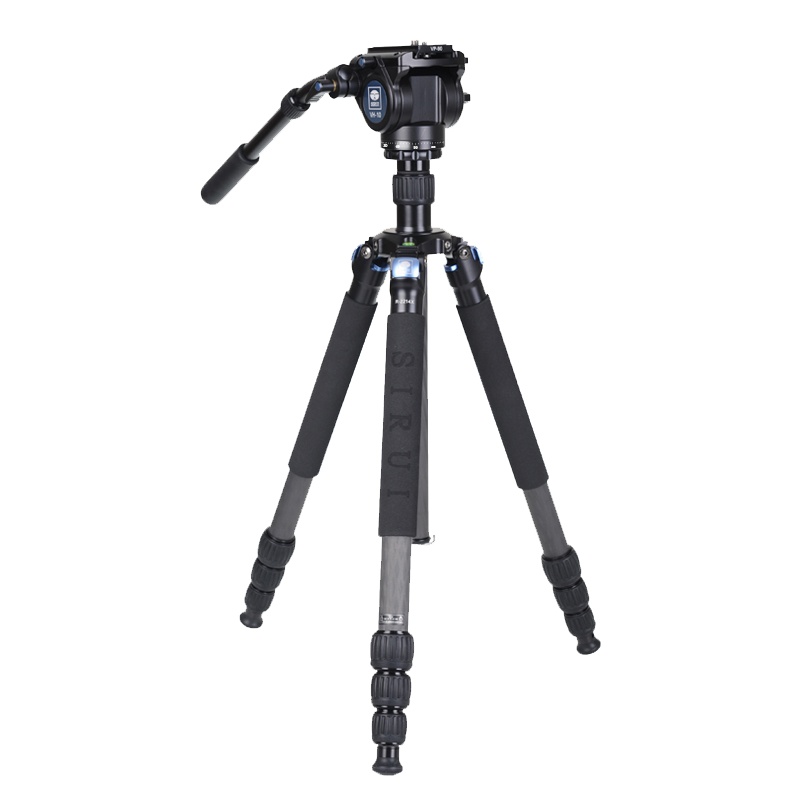 思锐(SIRUI)R-2214X+VH10碳纤维脚架云台套装 摄影摄像机三脚架单反照相机三角架带液压云台