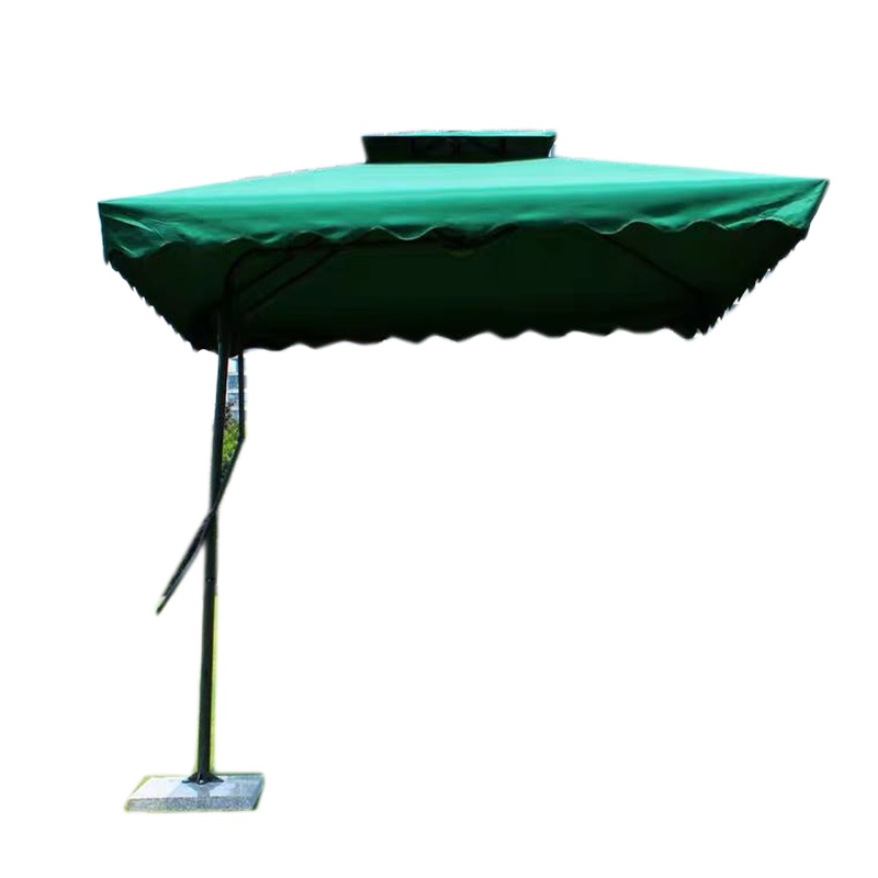 DP 户外躺床 阳台休闲藤椅 室外躺椅+四方伞太阳伞组合套装(2躺椅+1茶几+1伞)