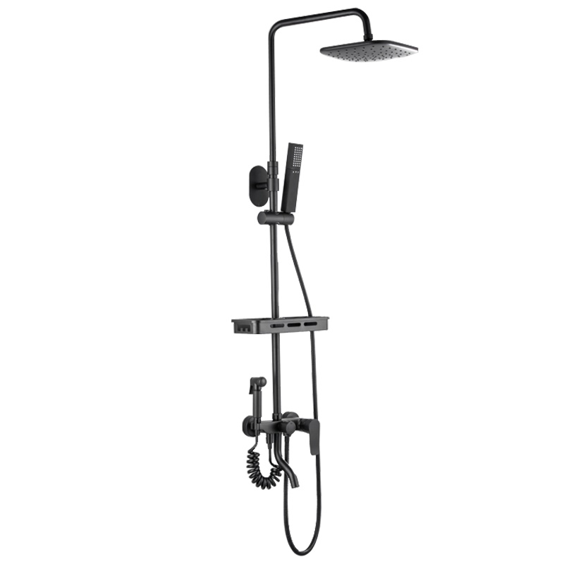 范大姐(FANDAJIE)1010B卫浴花洒方形顶手喷四档出水安装免打孔