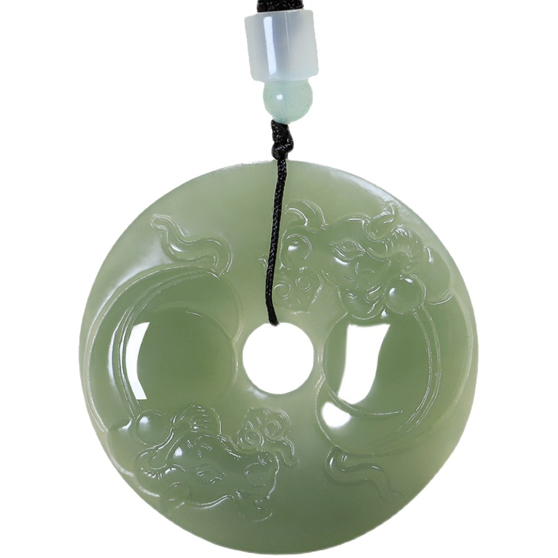 臻玉盈和田玉牛吊坠玉石玉器挂件项链玉佩