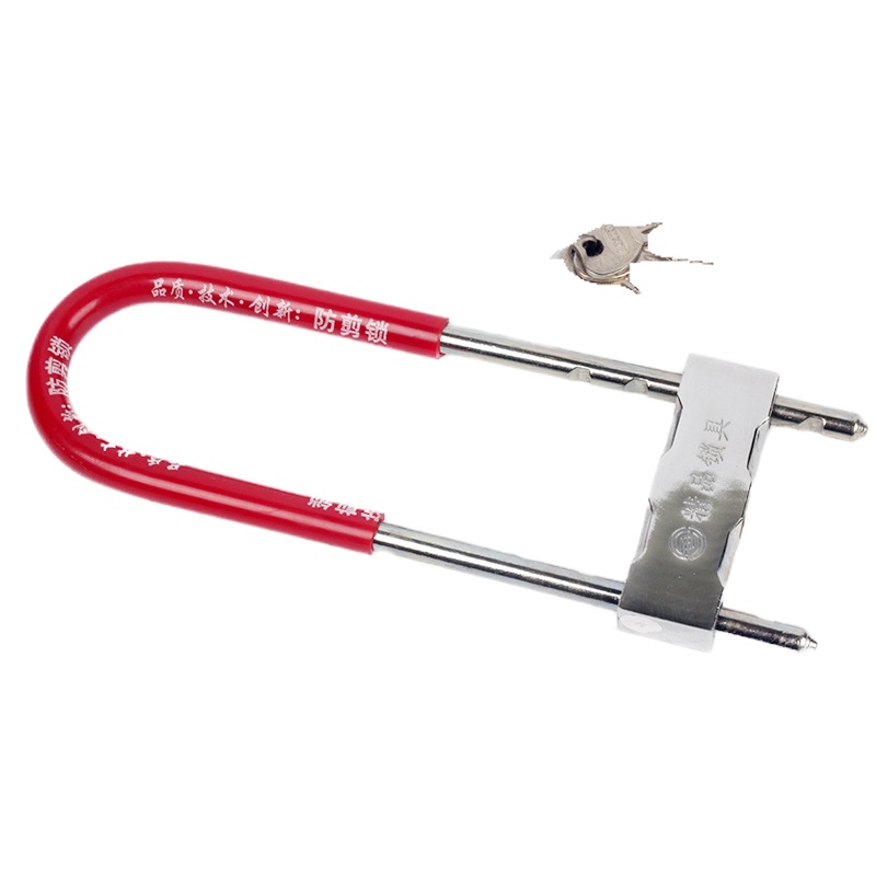 企购优品U型锁防液压剪玻璃门锁拉手锁 42CM 经济款