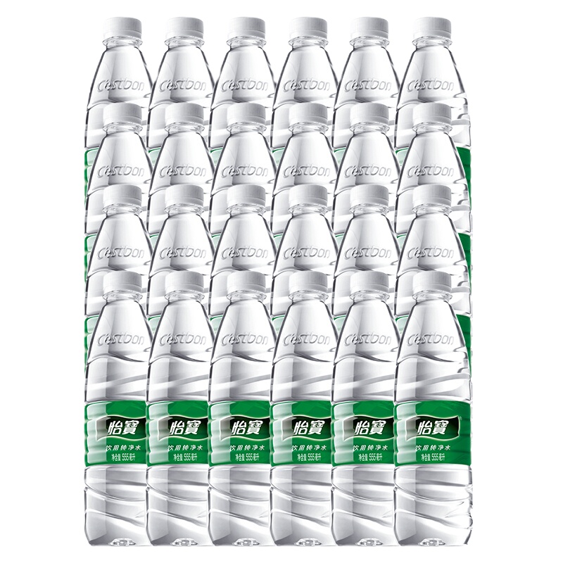 怡宝 纯净水 饮用水 555ml*24瓶 整箱装