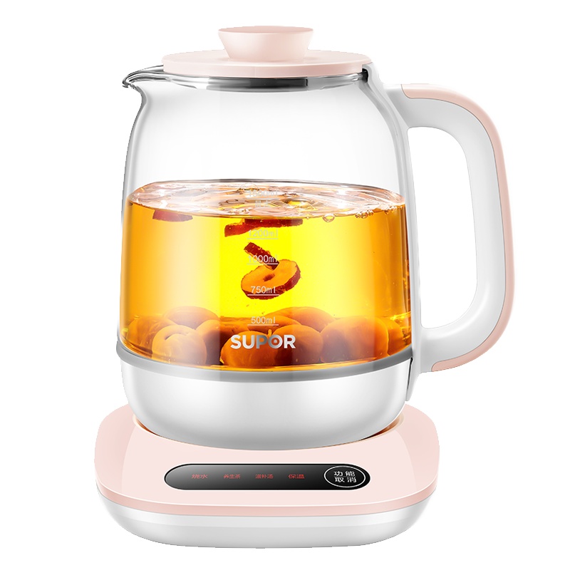 苏泊尔(SUPOR)养生壶1.5L家用多功能全自动办公室小型煮茶器玻璃迷你煮花茶壶SW-15YT11E
