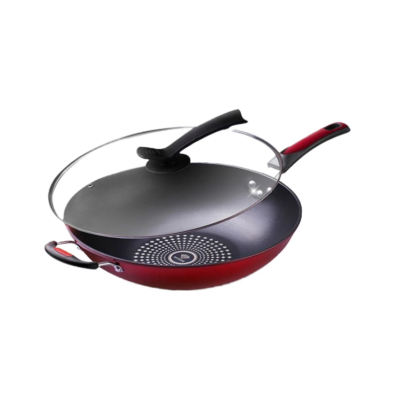 [新年特卖]锅具组合家用多功能炒菜锅汤锅燃气电磁炉适用 吉祥鹤  三盖‖炒锅+汤锅+煎锅