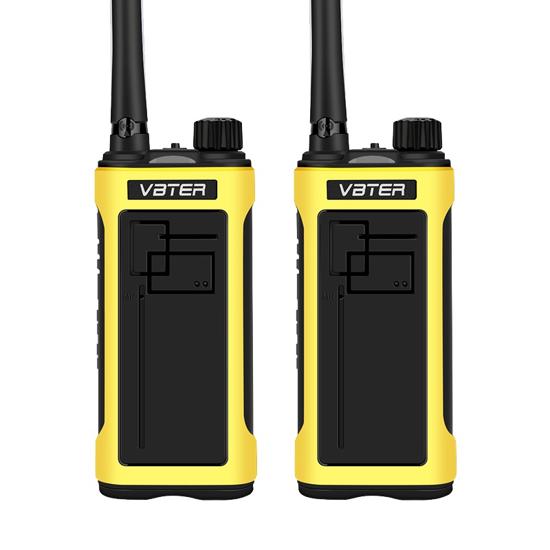 威贝特 WBT-T2 新维度对讲机 专业民用商用户外待机长手持无线手台 可USB速充[两只装] 柠檬黄
