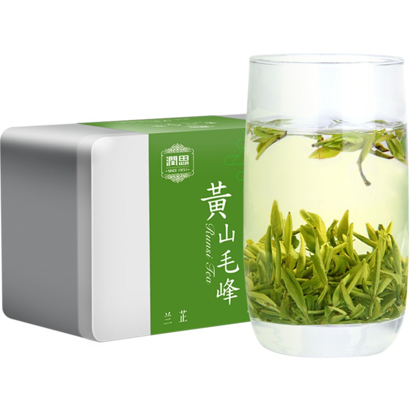 [2022新茶上市]润思绿茶 特级明前高山黄山毛峰 100g揉捻工艺
