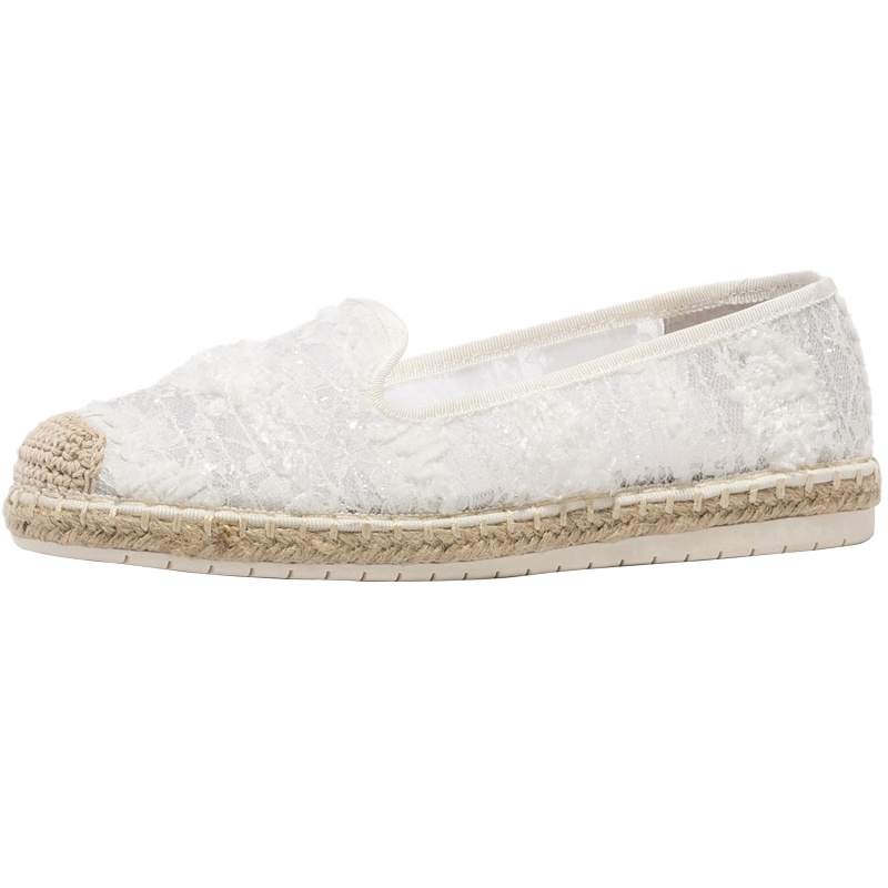 星期六(ST&SAT)旗下蕾丝仙女风网纱渔夫鞋平底单鞋SF01111002