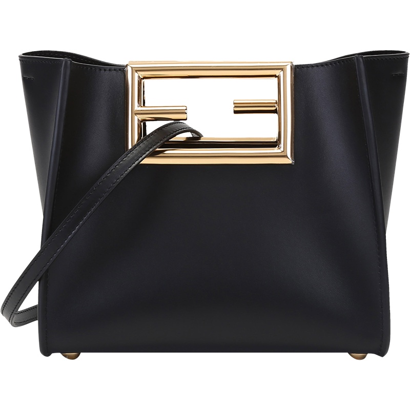 FENDI 女士FENDI WAY系列牛皮FF手柄手提单肩斜挎包小号 8BS054 AAIW