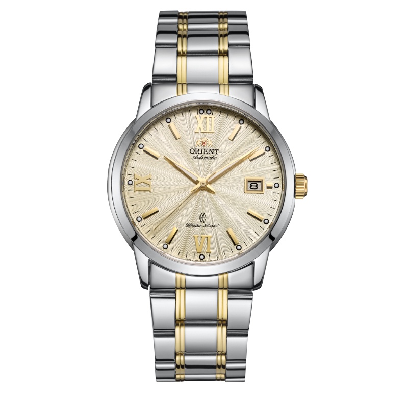 东方双狮(ORIENT)手表男士女士全自动机械表商务休闲日历夜光防水男表女表女式情侣表 【奢华全金表盘】SER1