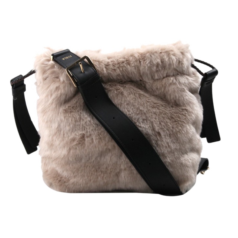 FURLA芙拉 CAOS系列中号毛皮水桶包902916