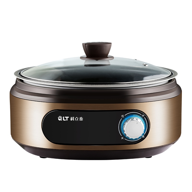 科立泰(QLT)电火锅 4L电炒锅 多功能电煮锅电热锅 不粘锅 分体式易清洗 加厚发热盘 旋转调控 QLT-18H40