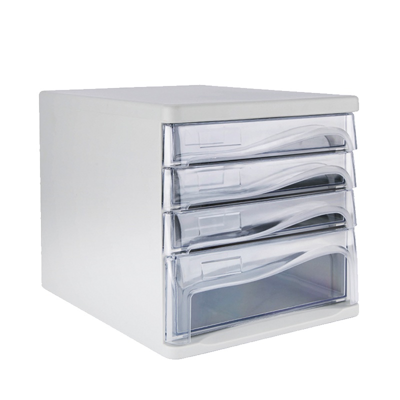 广博(GuangBo)WJK9265四层桌面文件柜 文件抽屉柜 资料柜 收纳柜 抽屉式桌上塑料柜 办公用品