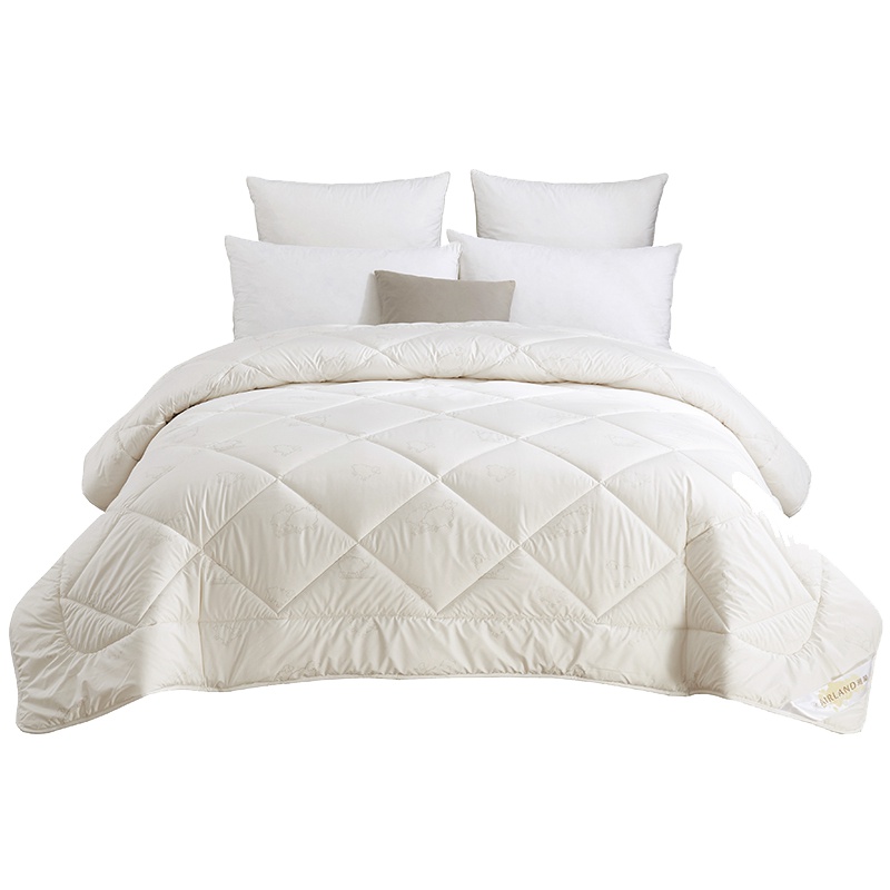 雅兰家纺羊毛被子冬被1.8米被芯1.5米棉被儿童加厚保暖被学生被褥