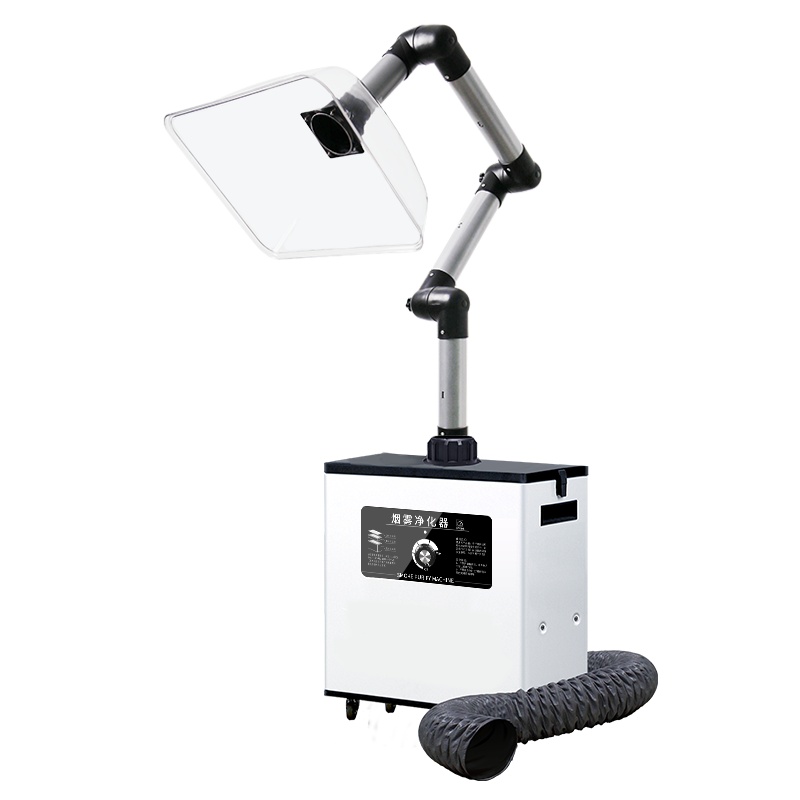 艾灸排烟机 升级版一机两用 内循环+外排 台式净化器 多层净化 去烟除异味 机械款单工位铝合金支撑臂