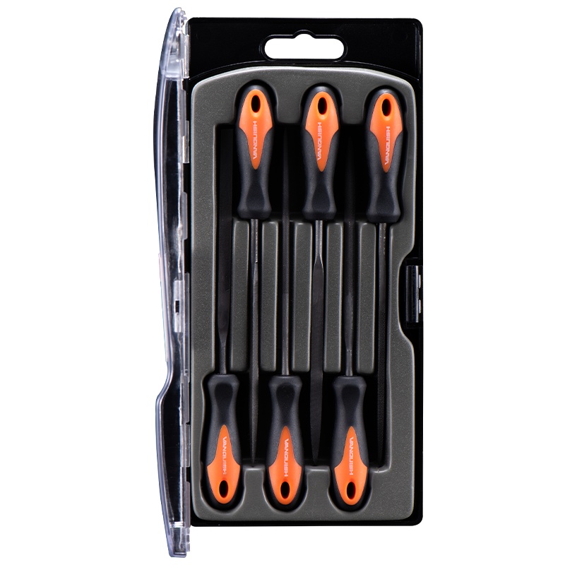 万创什锦锉刀套装木工打磨工具挫刀三角半圆锉迷你整形挫小锉刀套装 什锦锉(6只装)