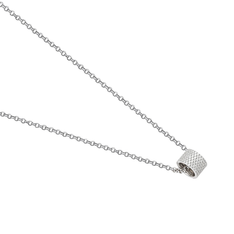 APM Monaco项链女小蛮腰珍珠锁骨链女银礼物精美时尚饰品新品多圈百搭饰品银首饰 晶钻AC4629OX