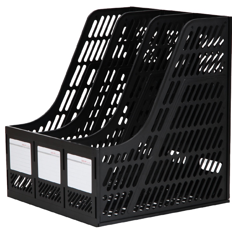 得力文件框9847Z三联文件框桌面文件筐文件架收纳筐办公用品