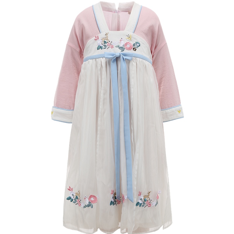 旗铂Qibo音瑶长袖汉服中国风唐装超仙春装襦裙古装连衣裙