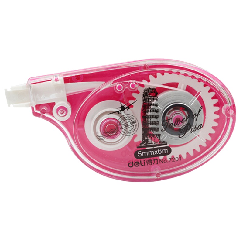 [精选]得力(deli) 7201 复古修正带 带芯 改正带6mm 颜色随机 单支(10个起订)