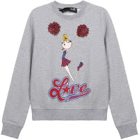 LOVE MOSCHINO 爱 莫斯奇诺 女士 印花图案棉质圆领长袖卫衣运动衫 W6302 09 E2004