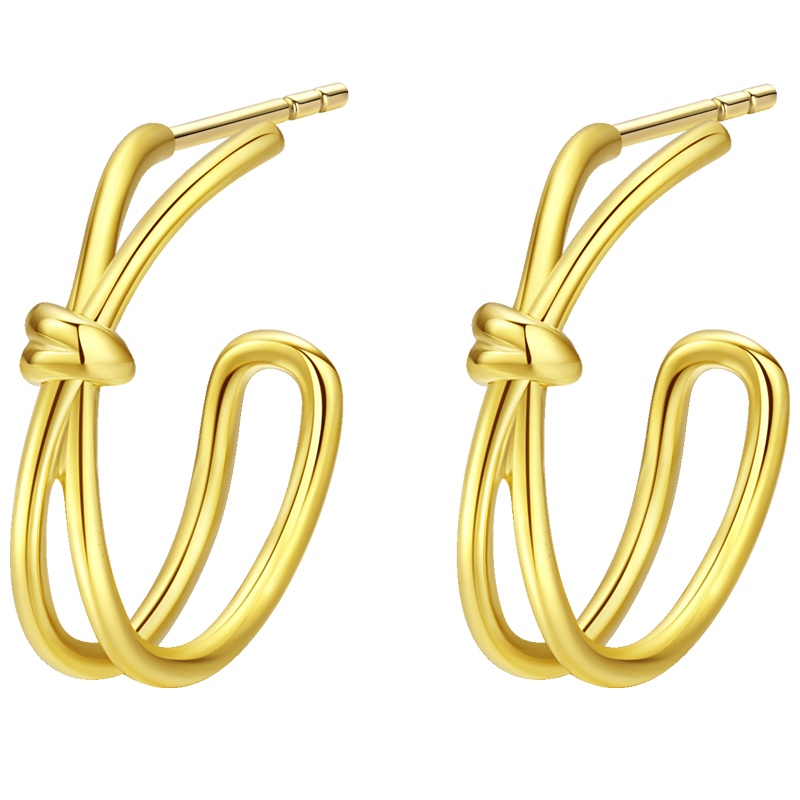 佰色传情法式高级感银耳环2020新款潮气质网红耳圈女纯银耳饰