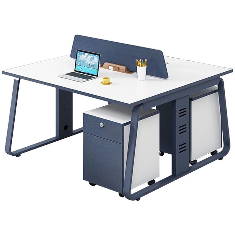 【苏宁臻选】三圣 办公家具办公桌职员桌简约现代员工位组合办公家具工位双人位（含柜）