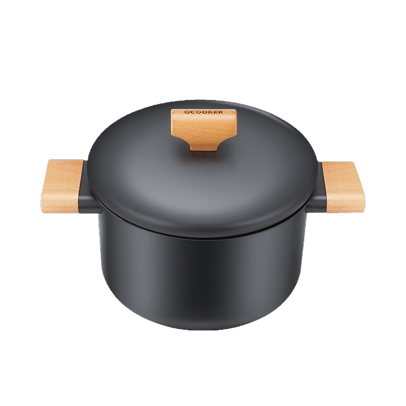 圈厨 20cm无涂层精铁汤锅CM-TC01 不粘锅汤煲燃气炉电磁炉通用锅具3.75L