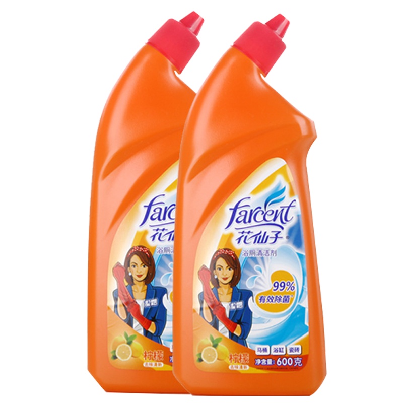 花仙子洁厕剂樱花浴室清洁剂520g*2瓶马桶清洁剂清香型强力除垢