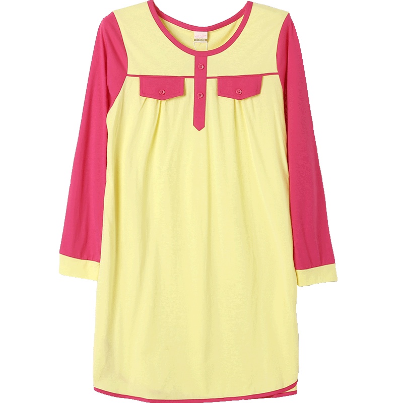 安之伴春季棉睡裙女士长袖甜美可爱韩版休闲宽松家居服可外穿