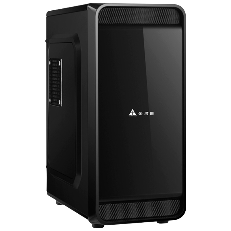 金河田预见A1台式电脑迷你小机箱可背线办公家用桌面黑色Mini电脑机箱