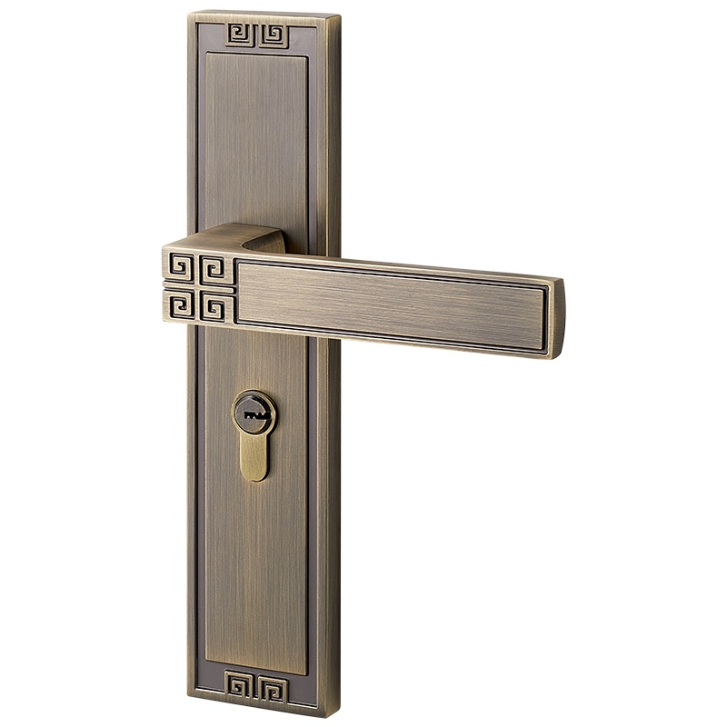 家蕊门锁室内卧室静音房门锁黑色卫生间实木门把手家用通用型锁具七天