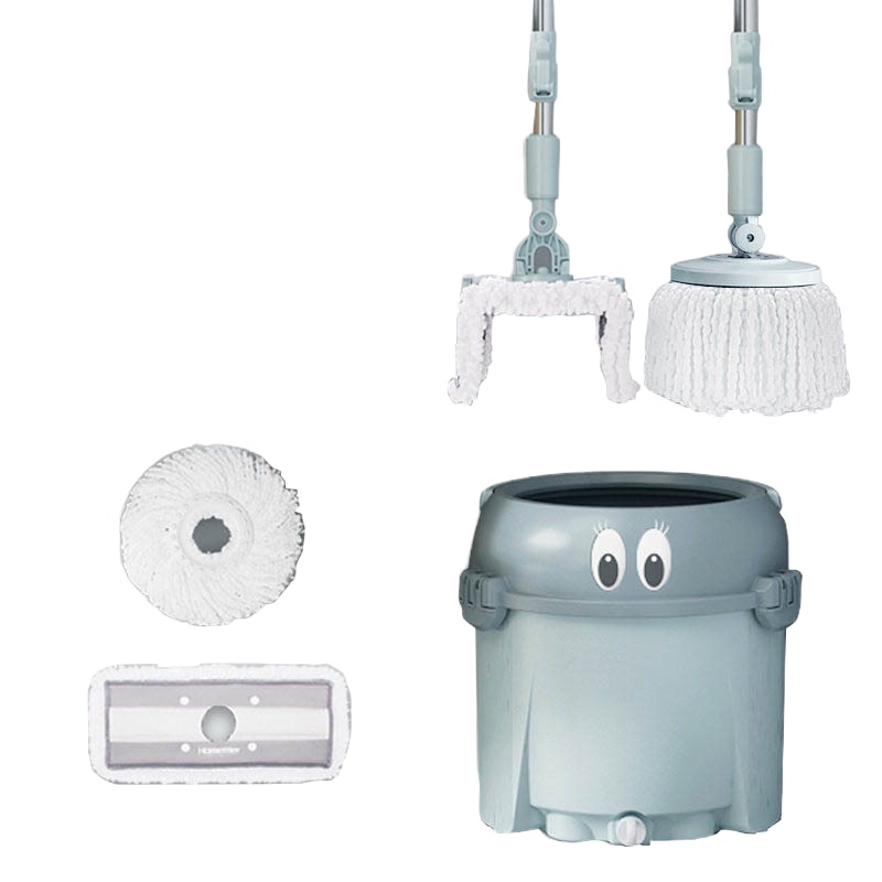 ZHMD 美添乐 免手洗圆桶旋转拖把 顶配版酷奇X (双杆) [共4拖布]