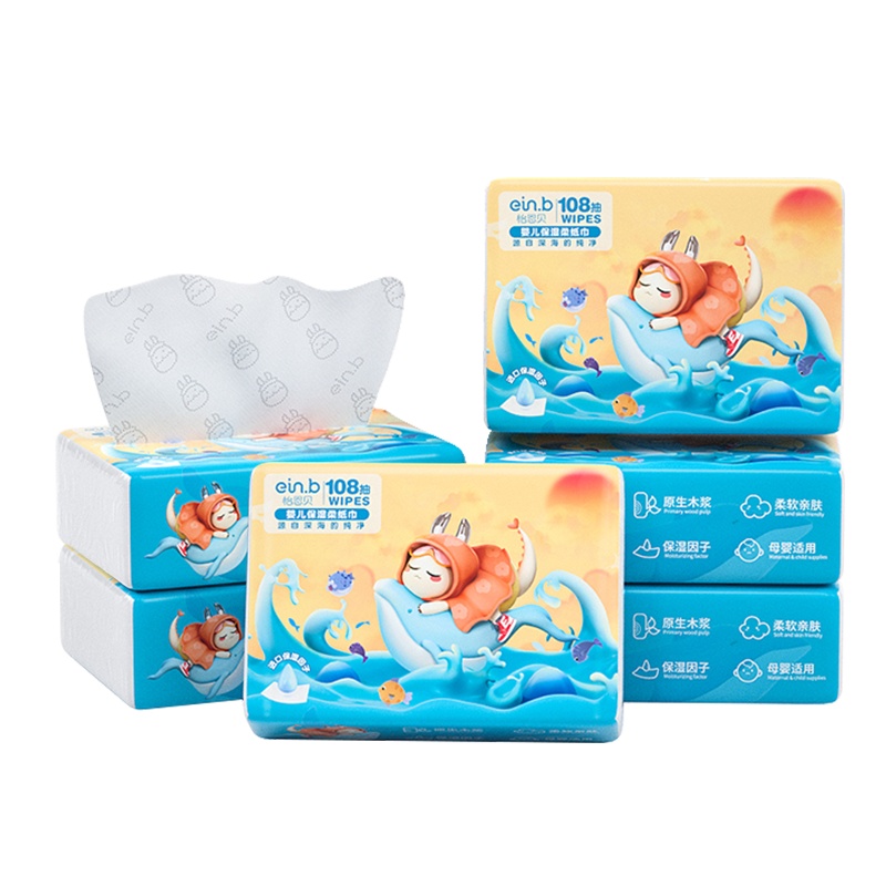 怡恩贝婴儿保湿柔纸巾6包108抽