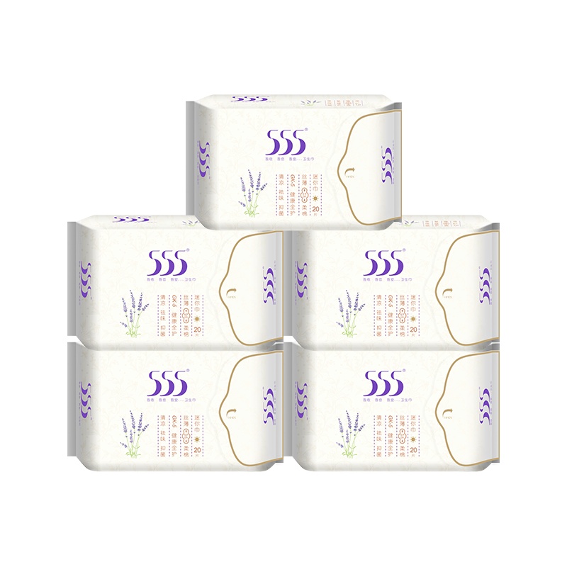 555卫生巾棉透气日用夜用护垫抑菌祛味姨妈巾170mm100片