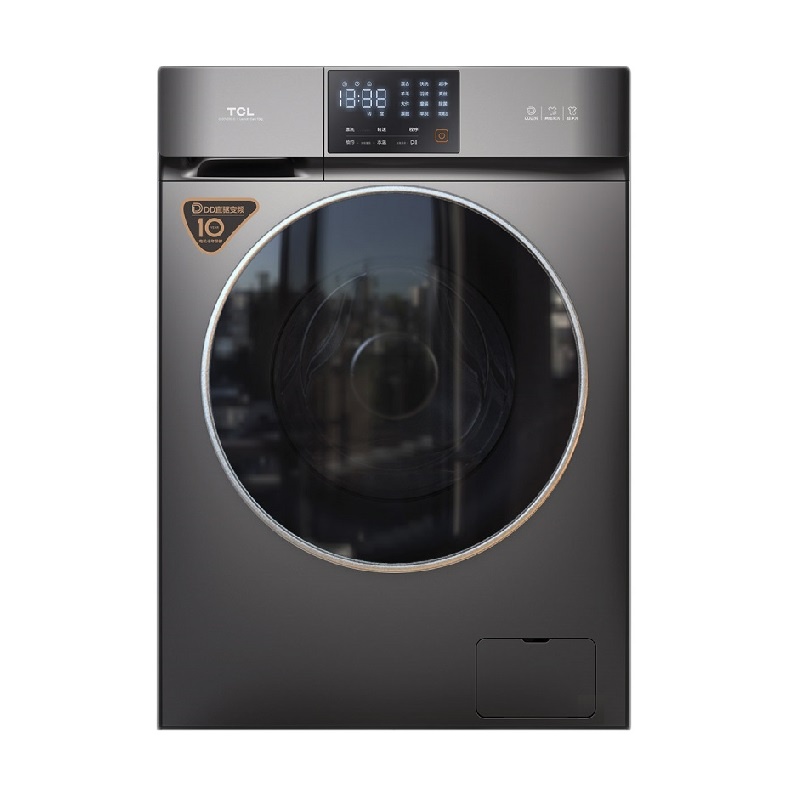 TCL 10公斤 DD直驱变频 全自动滚筒洗衣机 羊毛机洗 呵护母婴 1.08洗净比(星曜灰)G100V200-D
