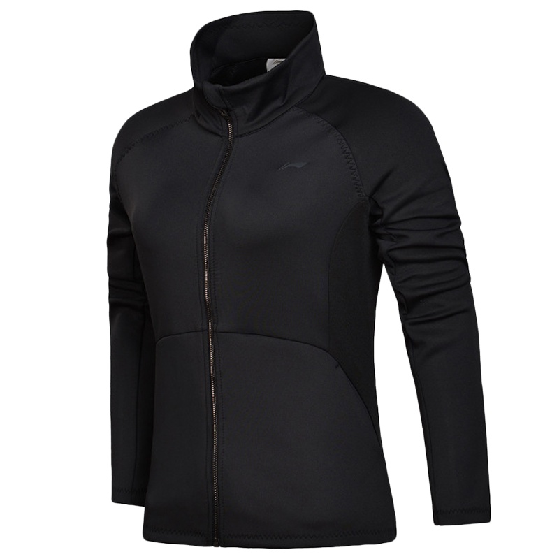 李宁运动卫衣女 秋季新款训练立领针织开衫外套运动服运动卫衣