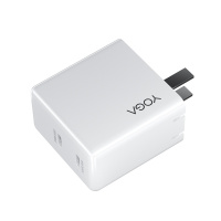 联想(Lenovo)CC65W氮化镓GaN 65W电源适配器 Type-C通用充电器 双C口可折叠PD快充1.5米凝脂白