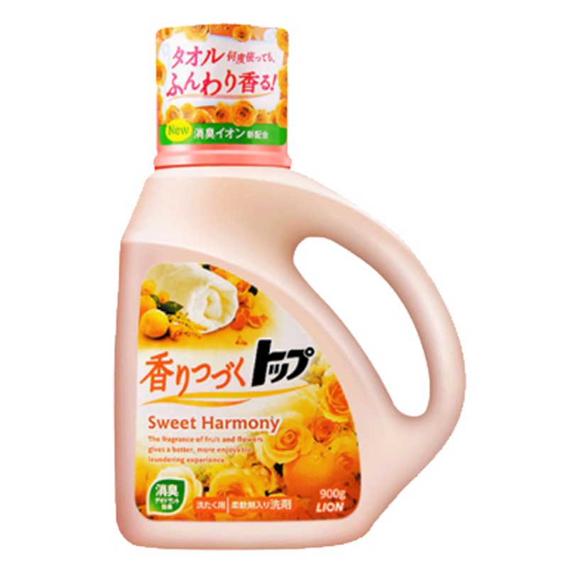 LION狮王 TOP花香衣物柔顺剂通用洗衣液 850g花果香 瓶装