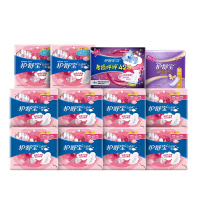 护舒宝(Whisper)超薄日夜组合云感棉卫生巾套装姨妈巾 72片(日用40片+量多日用10片+考拉4片+护垫18片)