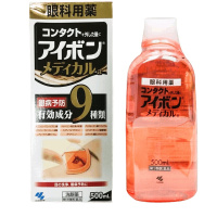 [景甜同款]日本小林 制药洗眼液眼药水500ml粉色3-4度 缓解眼疲劳