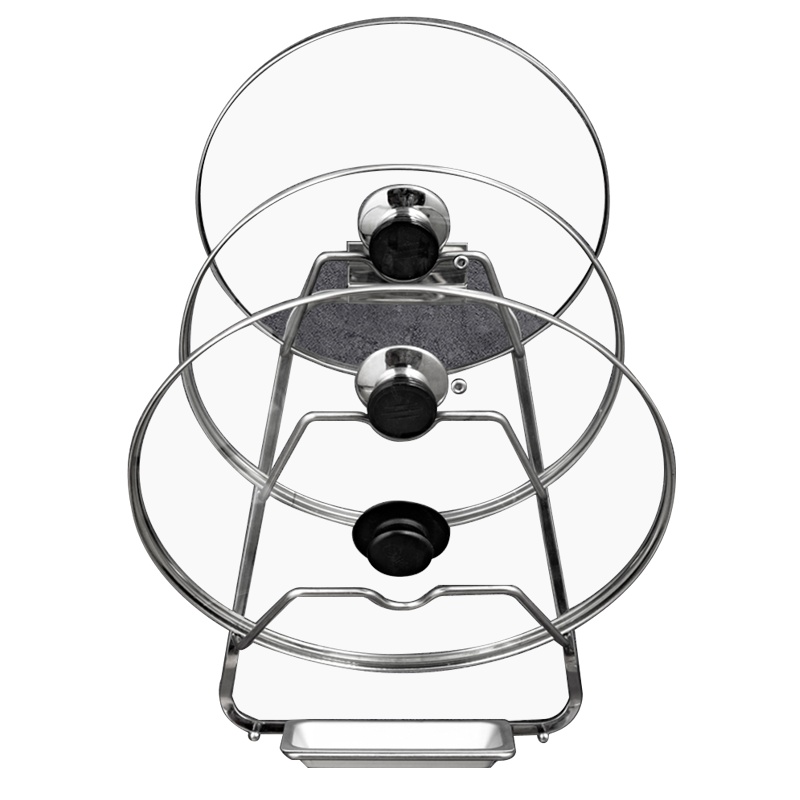 家韵免打孔锅盖架壁挂式304不锈钢厨房置物架锅盖收纳架锅盖架子