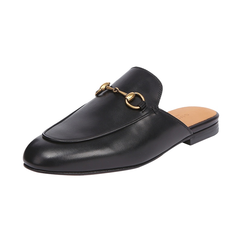 Gucci 古驰女鞋 女士牛皮Princetown系列马衔扣穆勒拖鞋