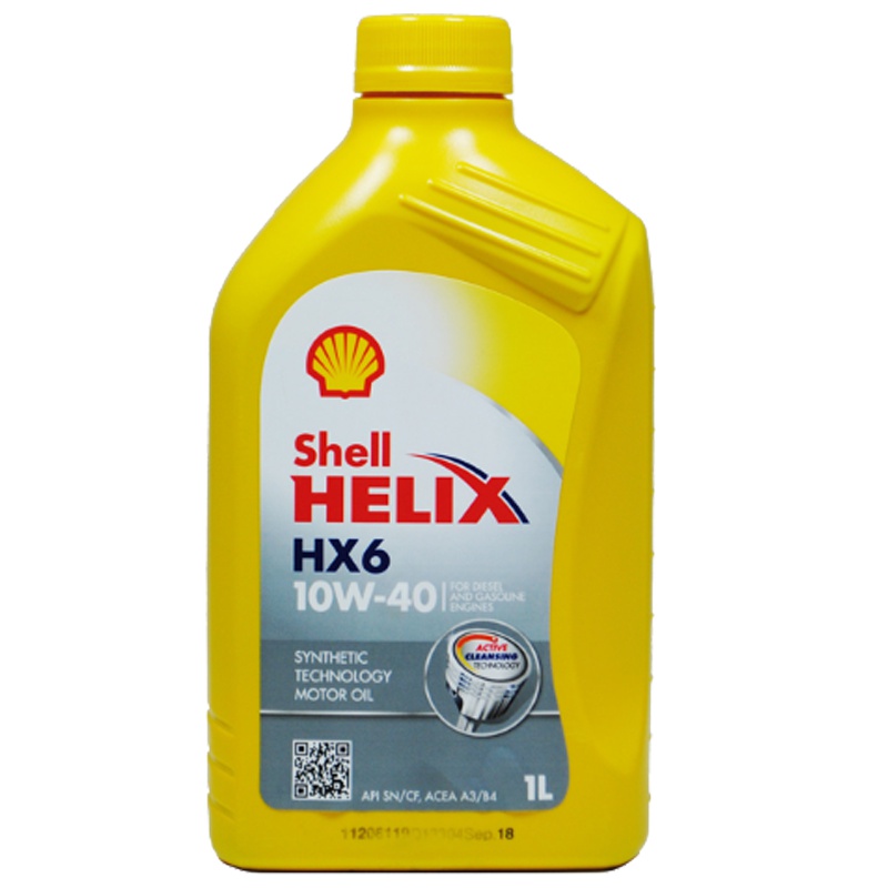 【半合成机油】Shell壳牌 欧洲进口 喜力HX6 10W-40 SN级 1L