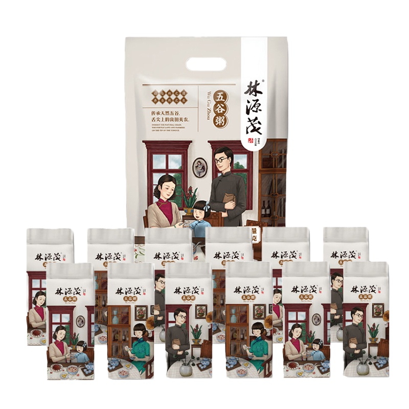 林源茂 五谷养生粥米 营养早餐杂粮组合 和美套装1800g ZX